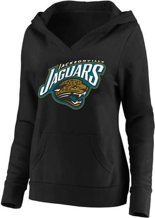 Mitchell & Ness Womens Mitchell & Ness Black Jacksonville Jaguars Classic Logo V-Neck Pullover Hoodie at Nordstrom, Size 2X
