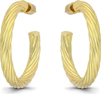 Christian Siriano Twist 30mm Hoop Earrings in Gold at Nordstrom Rack