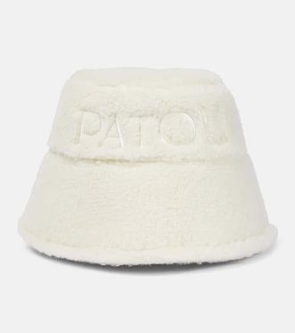 Patou Hats, female, White, Size: M Embroidered Logo Bucket