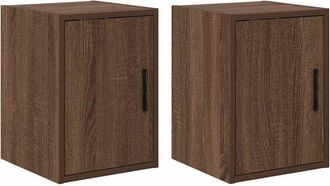 vidaXL Pensili per Garage 2 pz Rovere Marrone in Legno Multistrato - Vidaxl