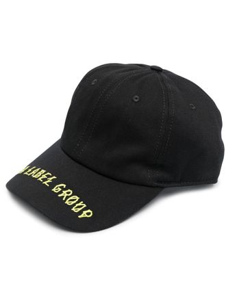 44 Label Group embroidered cotton cap - men - Cotton - One Size - Black