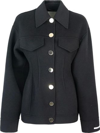 Sportmax Dames, Jassen, Zwart, Maat: XS Wol