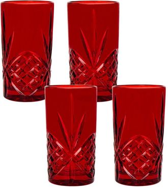 Godinger Dublin Set Of 4 Crystal Highball Glasses