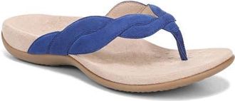 Vionic Bella Braid Flip Flop in Mazarine Blue at Nordstrom, Size 7.5