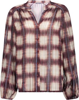 Geisha Blouse Check Lurex - Dames - Blouses & Shirts - Veelkleurig - Maat: 3XL Poliester