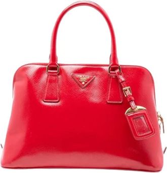 Prada Pre-owned Handbags, female, Red, Size: ONE SIZE Pre-owned Promenade Satchel