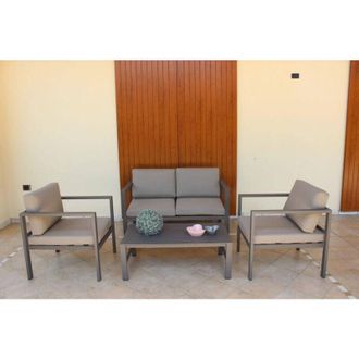 Milani Home Aulus - salotto da giardino in alluminio 4 posti