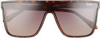 Quay Nightfall Medium 138mm Shield Sunglasses in Tort /Browndnu at Nordstrom Rack