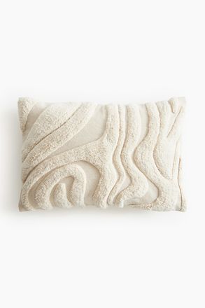 H&M Gemusterte Kissenhülle aus Baumwolle - Beige