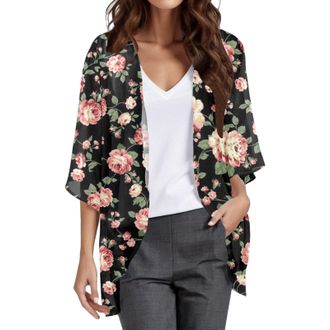 Generic Short Sleeve Cardigans for Women Summer Cardigan Loose Cover Up Casual Blouse Tops Classroom Mens Adult Unisex Cardigan Sweater (Pink, XXL)