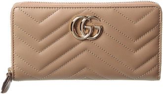Gucci Gg Marmont Leather Zip Around Wallet