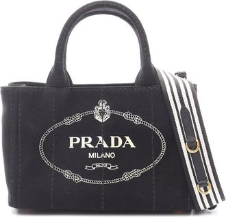 Prada Pre-owned Prada Denim Canapa Logo Tote Ladies T1S0I1B1R68XWBSR