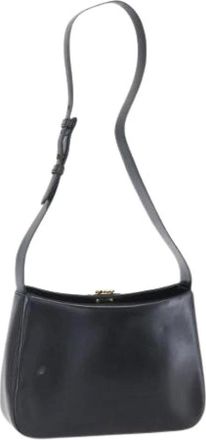 Ferragamo Pre-owned Shoulder Bags, female, Black, Size: ONE SIZE Pre-owned Leather Shoulder Bag