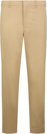 Moorer Beige slim fit broek- casual en veelzijdig ontwerp. - Heren - Chinos - Beige - M - Katoen - Broeken