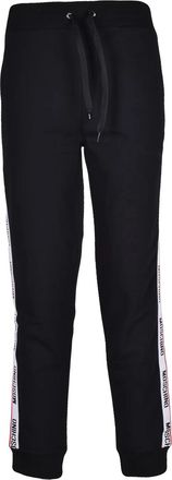 Moschino Close-Fitting Track Pants with Drawstring Waistband and Signature Branding
