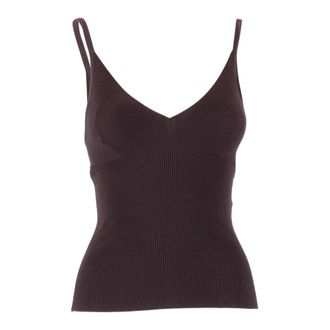 P.A.R.O.S.H. Cipria26 Top - female - P.A.R.O.S.H. - Sleeveless Tops - Brown - XS - Tops