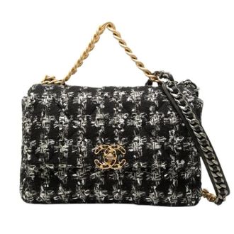 Chanel Pre-owned 19 Flap Bag - Dames - Pre-owned - Zwart - Maat: ONE Size Leer