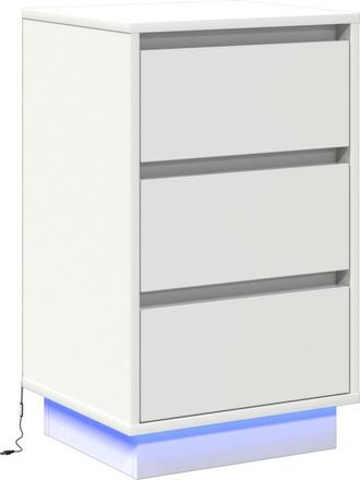 vidaXL Vidaxl - Armario de Noche Blanco 39 x 34.5 x 65 cm Madera contrachapada