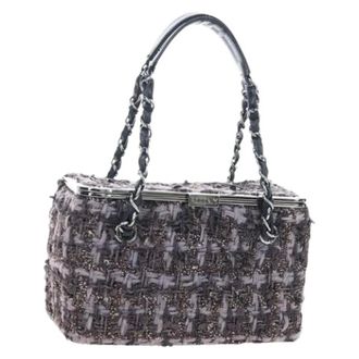 Chanel Pre-owned Vintage Canvas Hand Bag - Dames - Pre-owned - Grijs - Maat: ONE Size