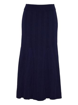 Cara Cara Dara ribbed-knit skirt - women - Viscose/Nylon/Spandex/Elastane - S - Blue