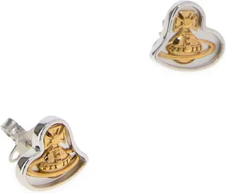Vivienne Westwood Platinumgold Metal Fibre Orecchini Earrings