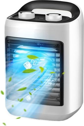 OEM Ventilador Port&aacute;til Para Aire Acondicionado Enfriador De Aire Para Interiores, Peque&ntilde;o Y Silencioso, Con Dep&oacute;sito De Agua Y Modos Ajustables