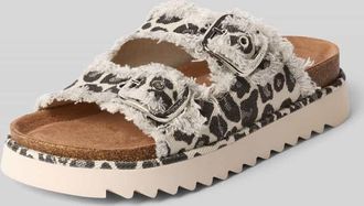 Tamaris Tamaris Chunky Pantoletten mit Fransen in Beige, Gr&ouml;&szlig;e 39