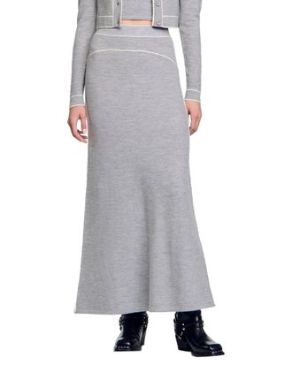 Sandro Wrap Knitted Skirt