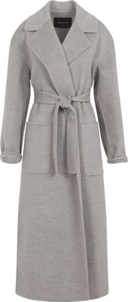 Fabiana Filippi Coriander Grey Virgin Wool Belted Coat