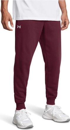 Under Armour Mens Rival Fleece Joggers Pants, (609) Maroon / / White, 4X-Large Tall