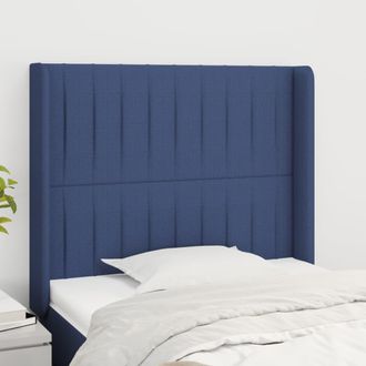 vidaXL Cabecero Con Orejas De Tela Azul 103x16x118/128 Cm Vidaxl