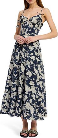En Saison Madeline Floral Maxi Dress in Navy Ivory at Nordstrom, Size X-Small