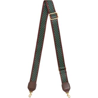 Clare Vivier Adjustable Crossbody Strap in Chocolate Evergreen at Nordstrom