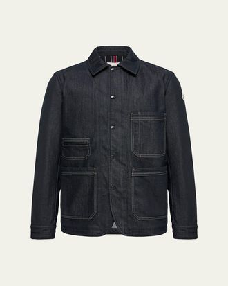 Moncler Mens Haderu Denim Shirt Jacket