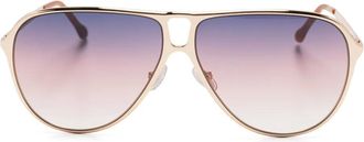Isabel Marant Zonnebril met metalen montuur en kleurverloop - Goud