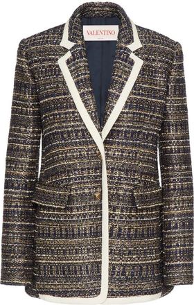 Valentino Garavani Tweed Party Single-Breasted Blazer
