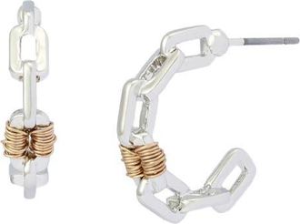 Robert Lee Morris Paper Clip Hoop Earrings in Two Tone at Nordstrom