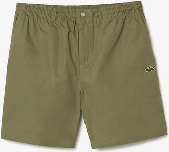 Lacoste Mens Relaxed Fit Poplin Shorts - Green - Size: 37/36/32