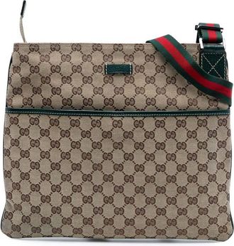 Gucci Pre-owned Gucci GG Canvas Web Crossbody Unisex 141198 467891