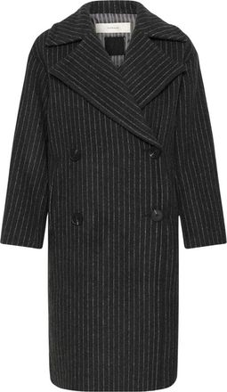 Inwear Double-Breasted Coat - Dames - Mantel - Grijs - XS - Wol - Jassen