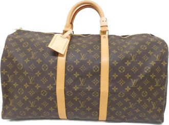 Louis Vuitton Marron Monogram Coated Canvas Boston Bag (Pre-Owned)