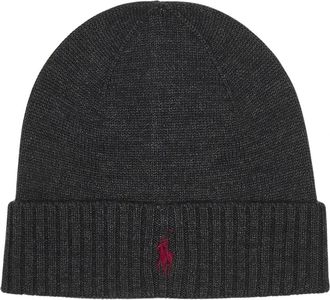 Polo Ralph Lauren Wool Beanie - - Accessories - Uomo - Grigio - ONE SIZE