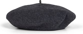 Brunello Cucinelli Womens Wool Beret Grey Hat