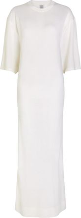 Toteme Fine-knit Wool Maxi tee Dress - Ecru - Xxs (UK4 / Xxs)