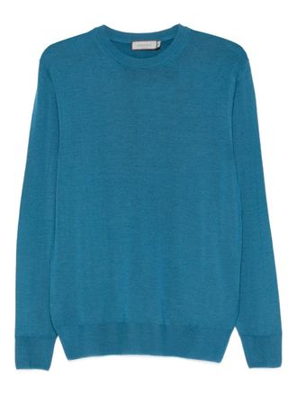 Canali crew-neck wool sweater - Blue