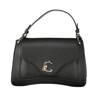 Coccinelle Handbags, female, Black, Size: ONE SIZE Chic Leather Handbag with Dual Compartments