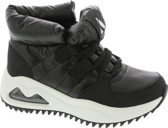 Skechers Womens Uno Peaks-Moon Puffz Sneaker, Black, 6