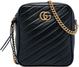 Gucci Pre-owned Gucci GG Marmont Matelasse Leather Double Zip Crossbody Ladies G6BOHTIS08NK0CSX