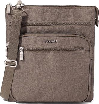 Baggallini Out and About Crossbody Cross Body Womens Handbags Dark Umber Heritage, Nylon