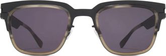 Mykita Occhiali da sole squadrati Raymond a righe - Grigio